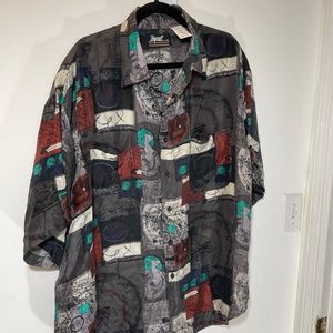 Vintage Impact XL Silk Button Down